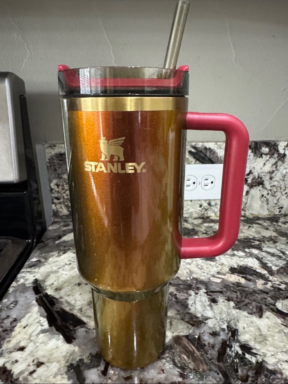 Stanley Laney Wilson Limited Edition Iridescent Gold Travel Mug with Handle 40oz
